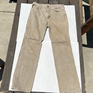 Wrangler tan jeans ”cowboy cut” 32x34